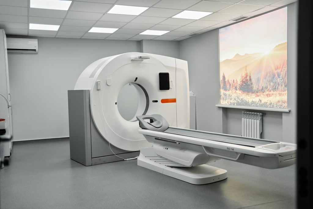 MRI - Magnetic resonance imaging scan device in Hospital.